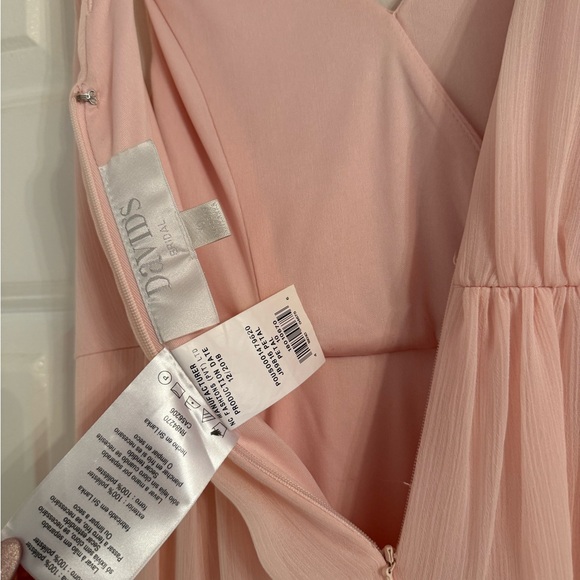 David's Bridal Pink High Low Kids Dress - Picture 5 of 9